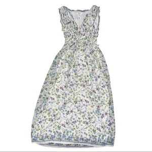 NWT: Max Studio Floral Low Cut Maxi Dress. Size: M (Stretchy). Color: Multi